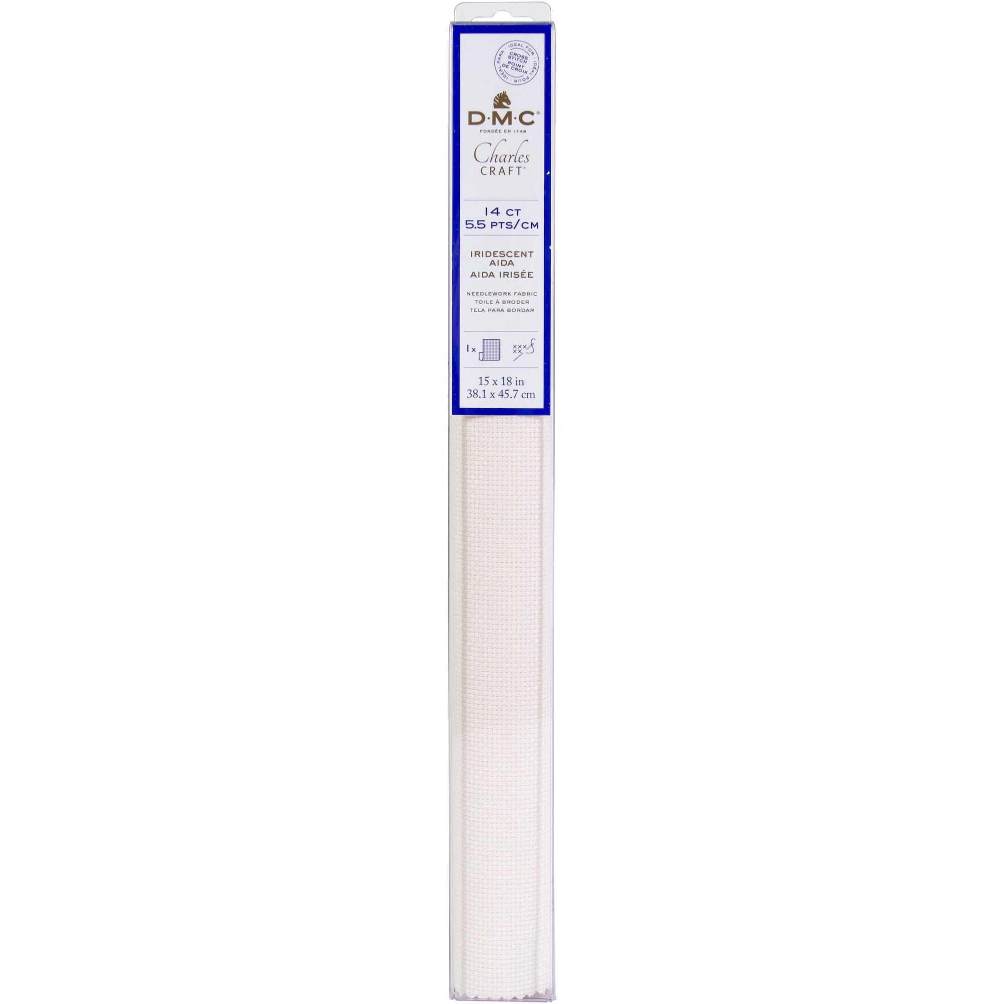 DMC® Charles Craft® 14ct. Pink Iridescent Aida, 15''x 18''